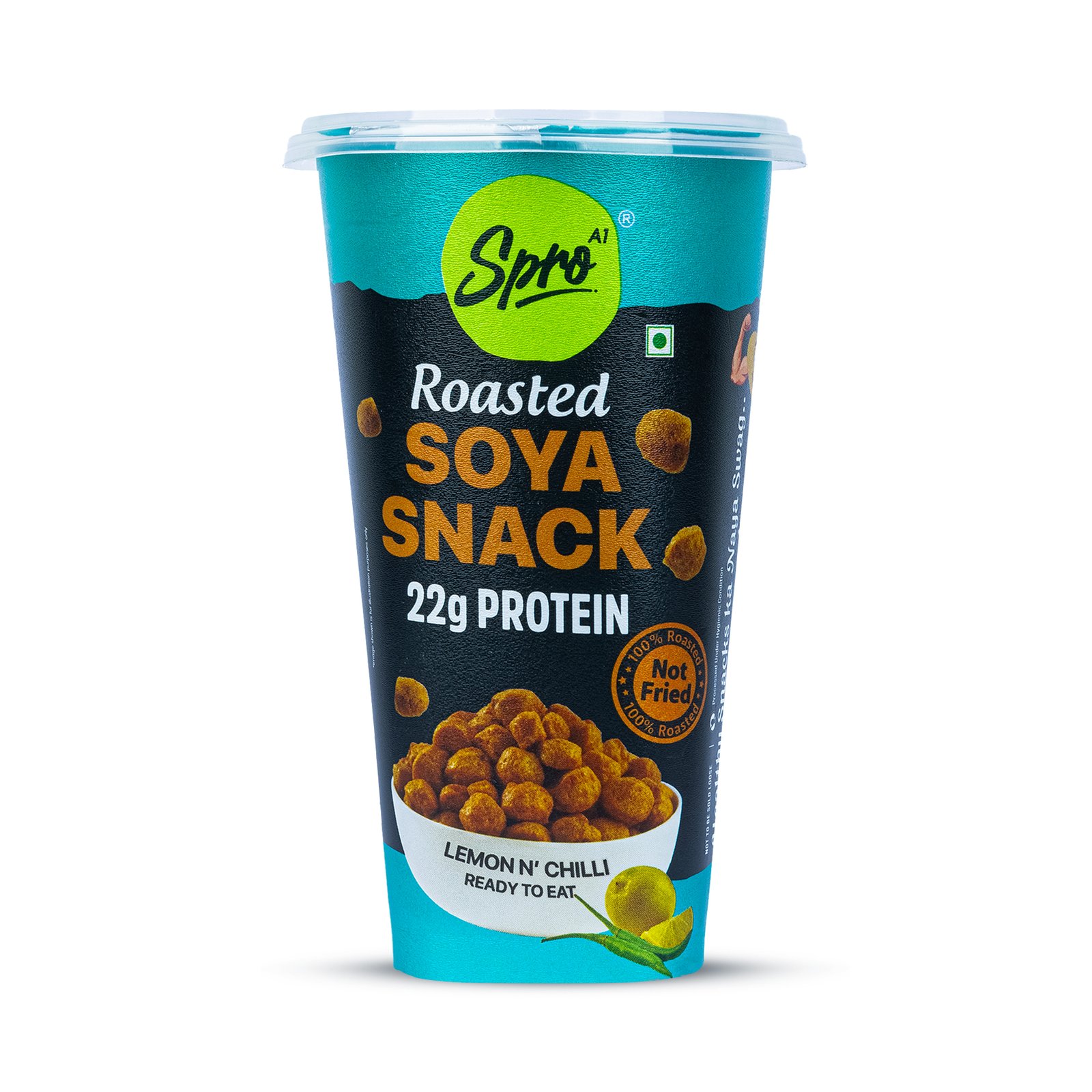 Roasted Soya Snack 22g Protein Lemon N' Chilli Ready To Eat